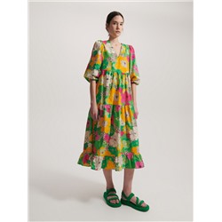 Gemustertes Baumwollkleid