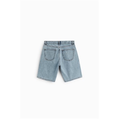 RIPPED DENIM BERMUDA SHORTS