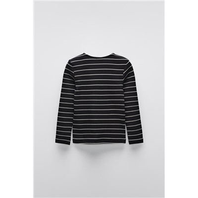 STRIPED RIBBON RIB T-SHIRT