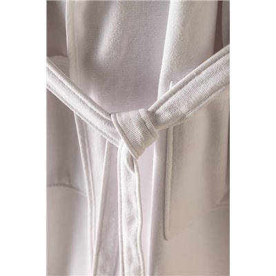 Eleta Şalyaka %100 Pamuk Unisex Bornoz - Beyaz