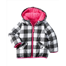 Gingham Puffer Jacket