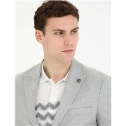 Gri Slim Fit Spor Ceket