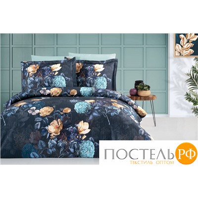 Постельное белье Карвен Stripe Satin с цветным принтом 1.5 спальное N249 -SB017(4пр.)