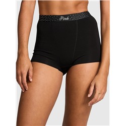 Logo Cotton Shimmer High-Waist Boyshort Panty