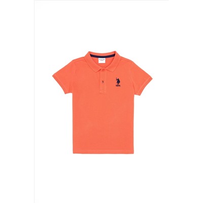 Erkek Çocuk Somon Basic Polo Yaka T-Shirt