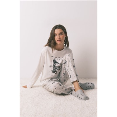 Pijama largo 100% algodón Snoopy
