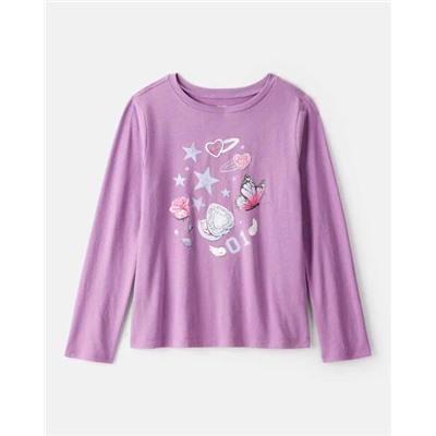 Girls Paris Long-Sleeve Graphic Tee - Ivory