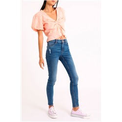 Top bordado Rosa