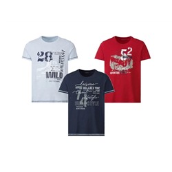 LIVERGY® Herren T-Shirt, körpernah geschnitten, mit Print