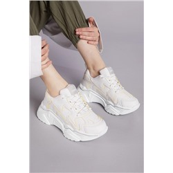 Tonny Black Kadın Beyaz Sarı Sneaker DNZ-1