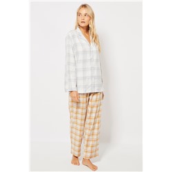 Pantalón Mostaza y blanco