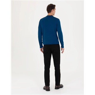 Siyah Straight Fit Jean Pantolon