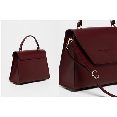 Bolso de piel Blu Burdeos