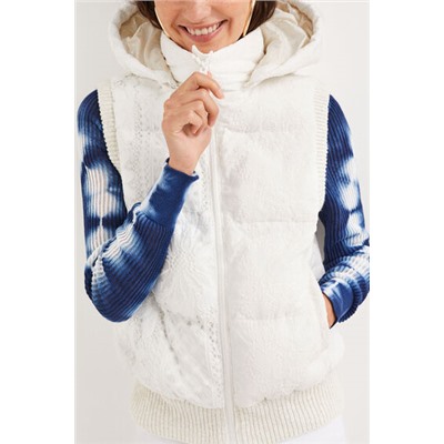 Chaleco padded de encaje