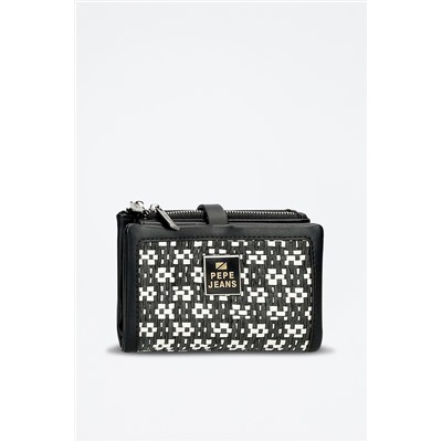 Monedero Lana Beige y negro