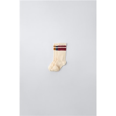 PACK OF THREE STRIPED SOCKS