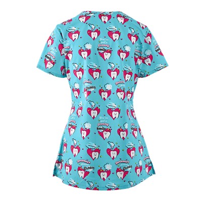 Dickies EDS Scrubs Dreamers Gonna Dream Print Top