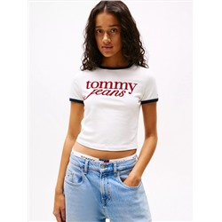 Tommy Jeans Script Logo Ringer T-Shirt