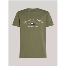 Embroidered Tommy Arch Logo T-Shirt