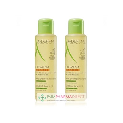 A-Derma Exomega Control Huile Lavante Emolliente Anti-Grattage 2x500mlLot  × 2