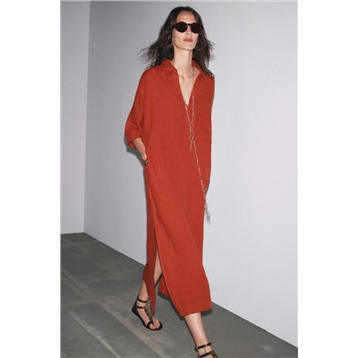 ZW COLLECTION 100% LINEN TUNIC DRESS