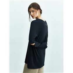 Лонгслив oversize с разрезами на локтях