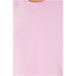 Kadın Pembe Bisiklet Yaka Basic Tişört