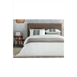 English Home Cosy Stripe Winter Soft Tek Kişilik Nevresim Takımı 160x220 Cm Kahverengi-antrasit TYC00730939591