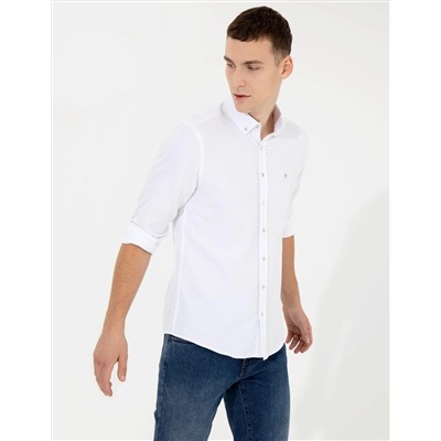 Antrasit Slim Fit Uzun Kollu Gömlek