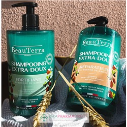 BeauTerra Shampooing Extra-Doux - Réparateur - Cheveux Secs & Abimés 750 mL