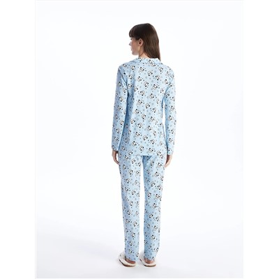 LC Waikiki Gömlek Yaka Baskılı Uzun Kollu Kadın Pijama Takımı, LCW DREAM                                            
                                            Gömlek Yaka Baskılı Uzun Kollu Kadın Pijama Takımı