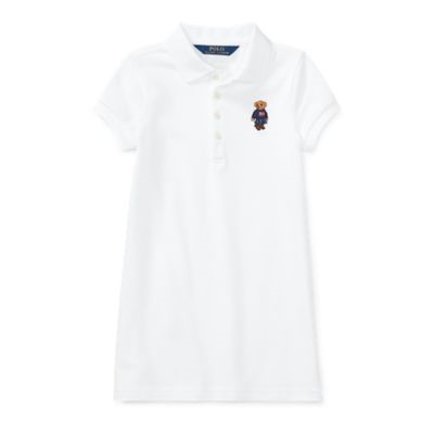 GIRLS 2-6X Polo Bear Mesh Dress
