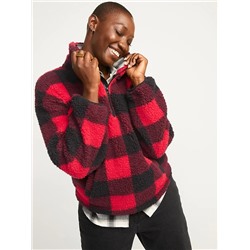 Cozy Sherpa Half-Zip Pullover Sweater for Women
