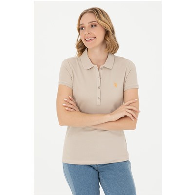 Kadın Taş Basic Polo Yaka Tişört