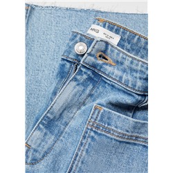 Jeans flare crop bolsillos