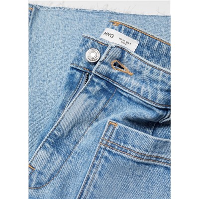 Jeans flare crop bolsillos