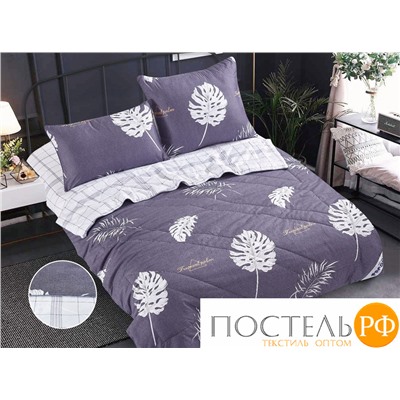 Y100-59 код1176, Комплект постельного белья с одеялом De Verano, 70x70 (1 шт), 50x70 (1 шт), Микросатин, ПВХ упаковка