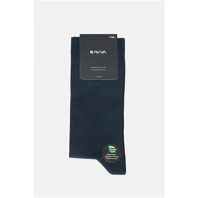 Avva Erkek Lacivert Desenli Bambu Soket Çorap A32y8526 A32Y8526