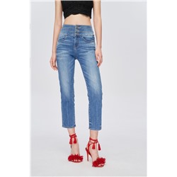 Vaquero slim fit 7/8 Azul