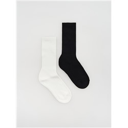 Socken mit hohem Baumwollanteil, 2er-Pack