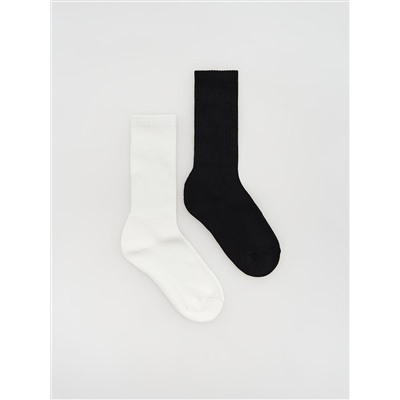 Socken mit hohem Baumwollanteil, 2er-Pack