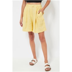 Short de lino - Amarillo