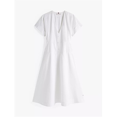 Cotton Poplin Midi Shirtdress