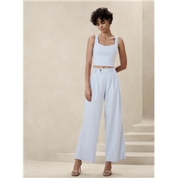 LINEN-BLEND BUSTIER