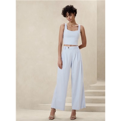 LINEN-BLEND BUSTIER