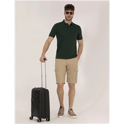 Koyu Yeşil Slim Fit Polo Yaka Basic Tişört