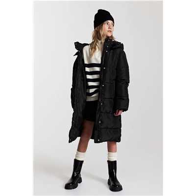 Lange Puffer-Jacke