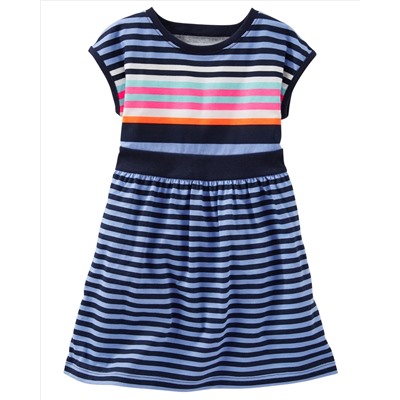 Neon Striped Dress