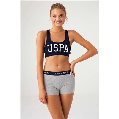 U.S. Polo Assn. Kadın Lacivert Kalın Askılı Sporcu Büstiyer Ve Boxer Takım U6S62P64