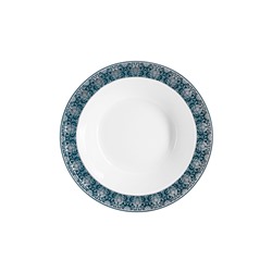 Сервиз обеденный, 6 перс, 27 пр, фарфор F, бело-синий, Кружево, Silver lace, 62699